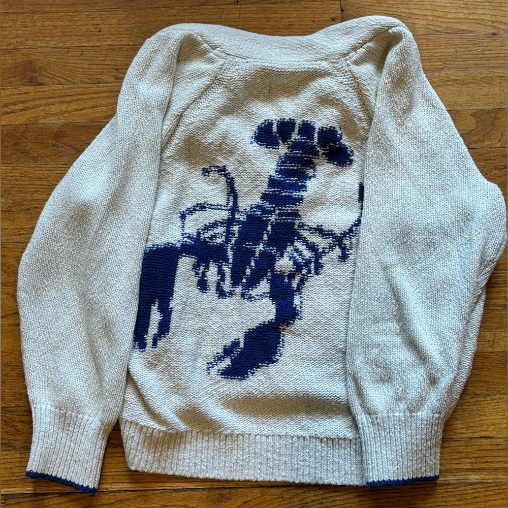 Anthropologie Maeve Lobster Sweater